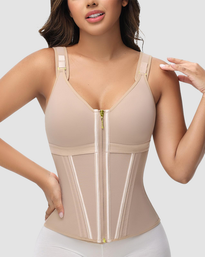 Faja de cintura con control abdominal de doble capa y sujetador