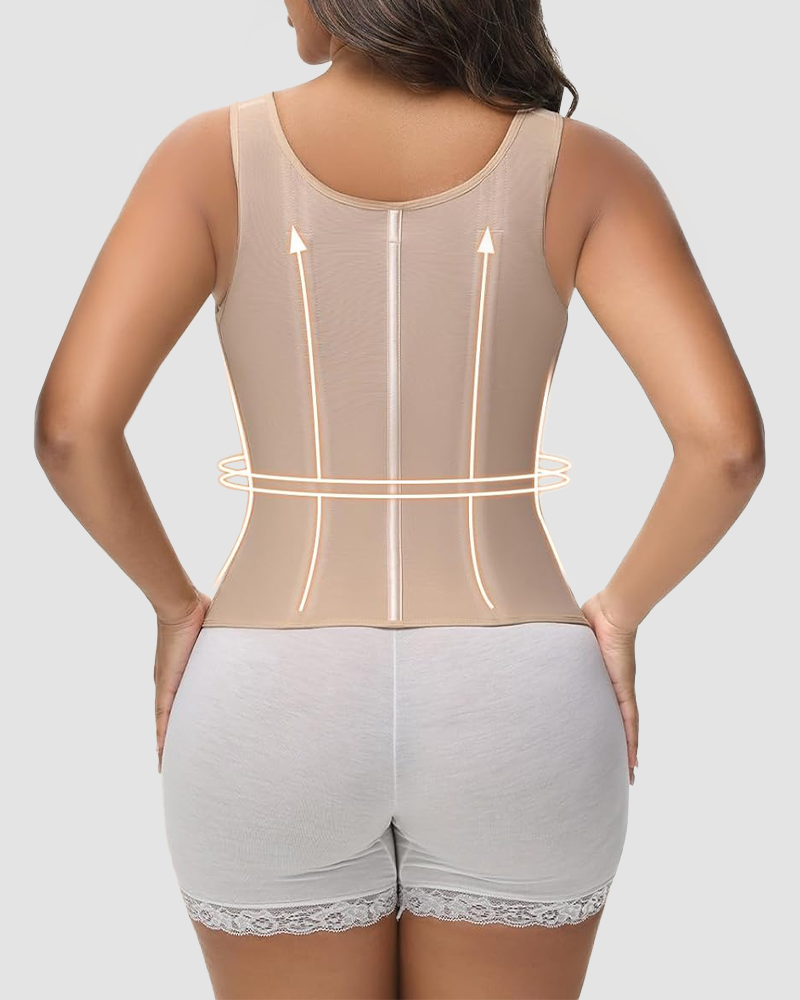 Faja de cintura con control abdominal de doble capa y sujetador