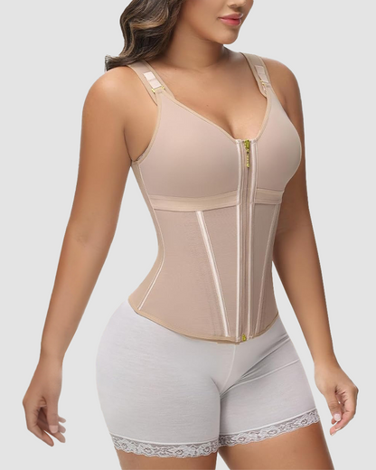 Faja de cintura con control abdominal de doble capa y sujetador