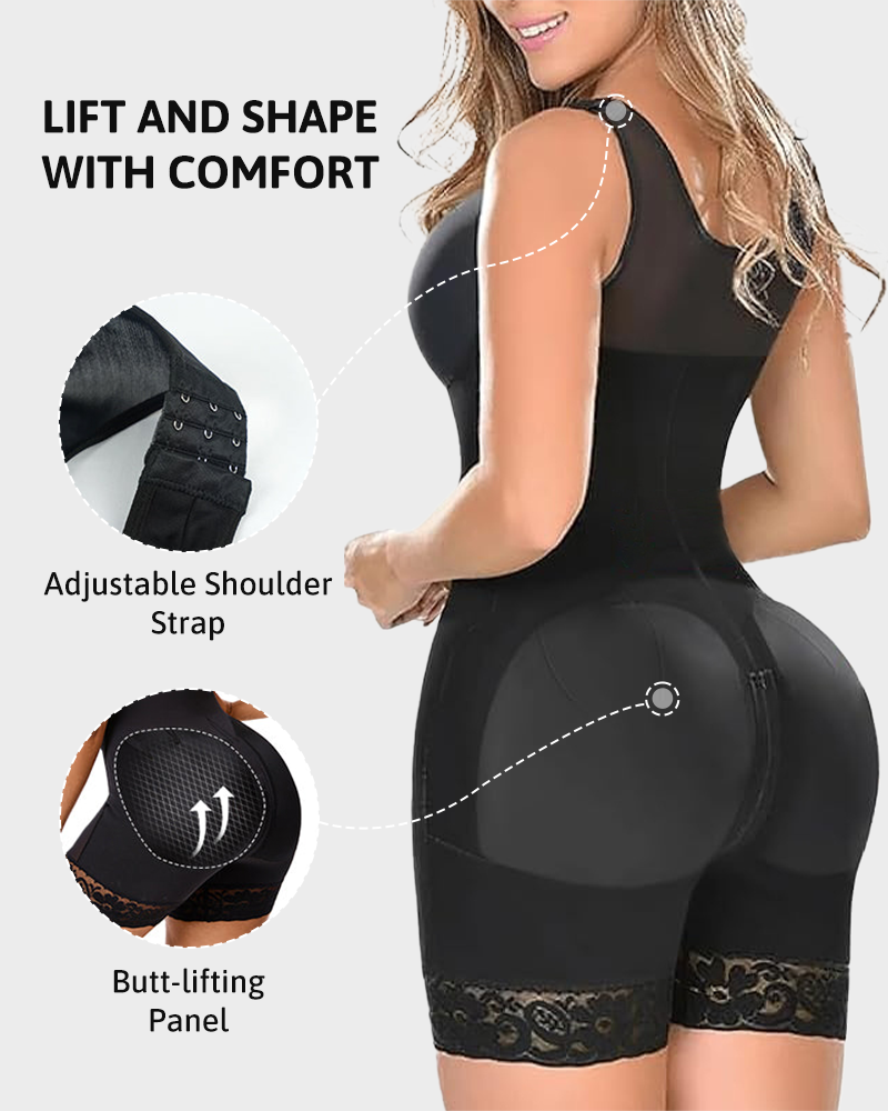 Faja postquirúrgica de ultra compresión – Control abdominal y realce de glúteos con cierre en la entrepierna