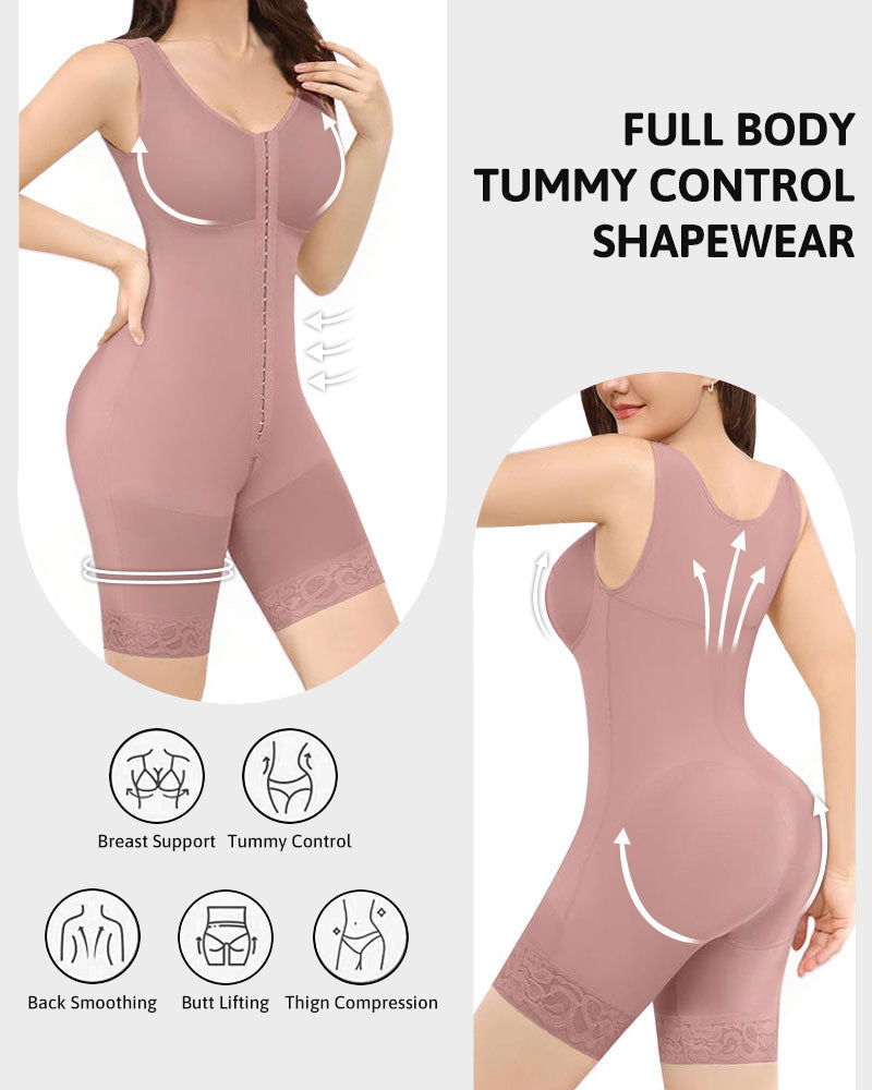 Faja postquirúrgica de ultra compresión – Control abdominal y realce de glúteos con cierre en la entrepierna