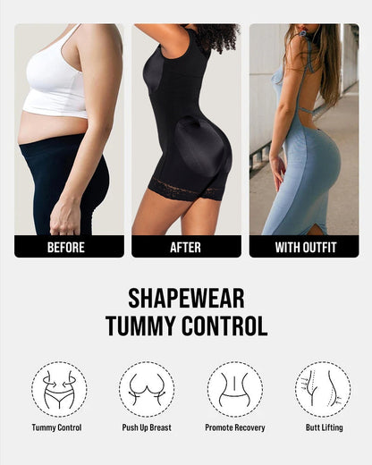 Faja postquirúrgica de ultra compresión – Control abdominal y realce de glúteos con cierre en la entrepierna