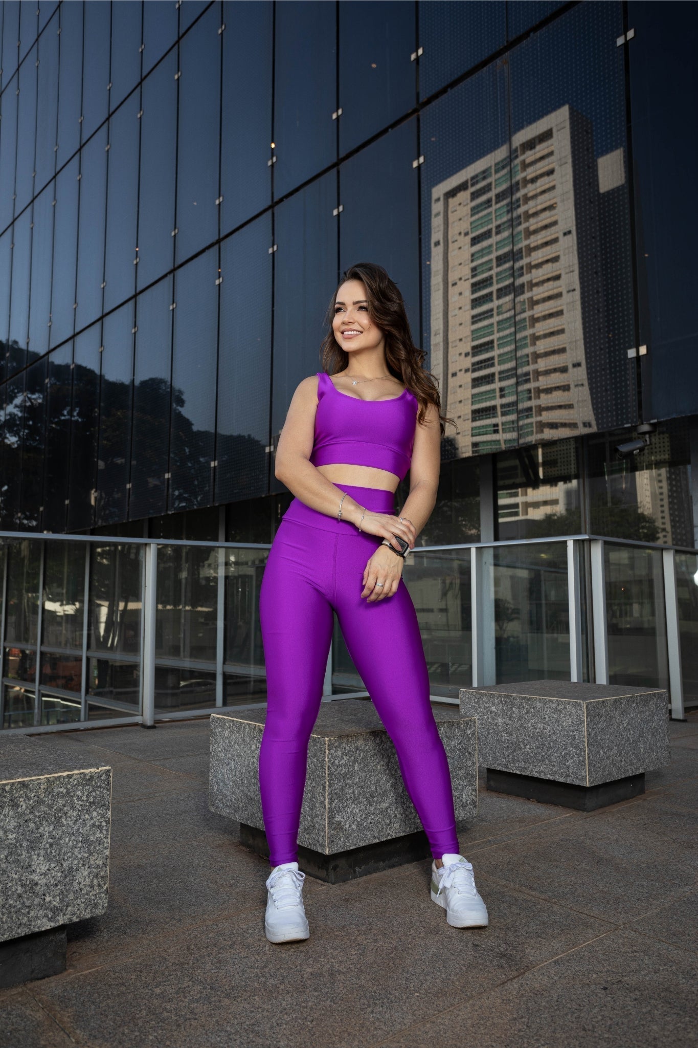Conjunto Fitness Glow Morado