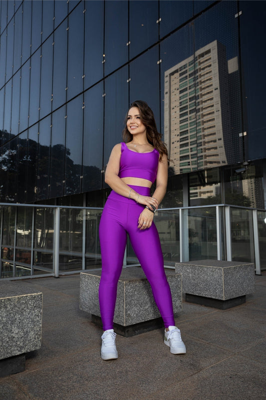 Conjunto Fitness Glow Morado