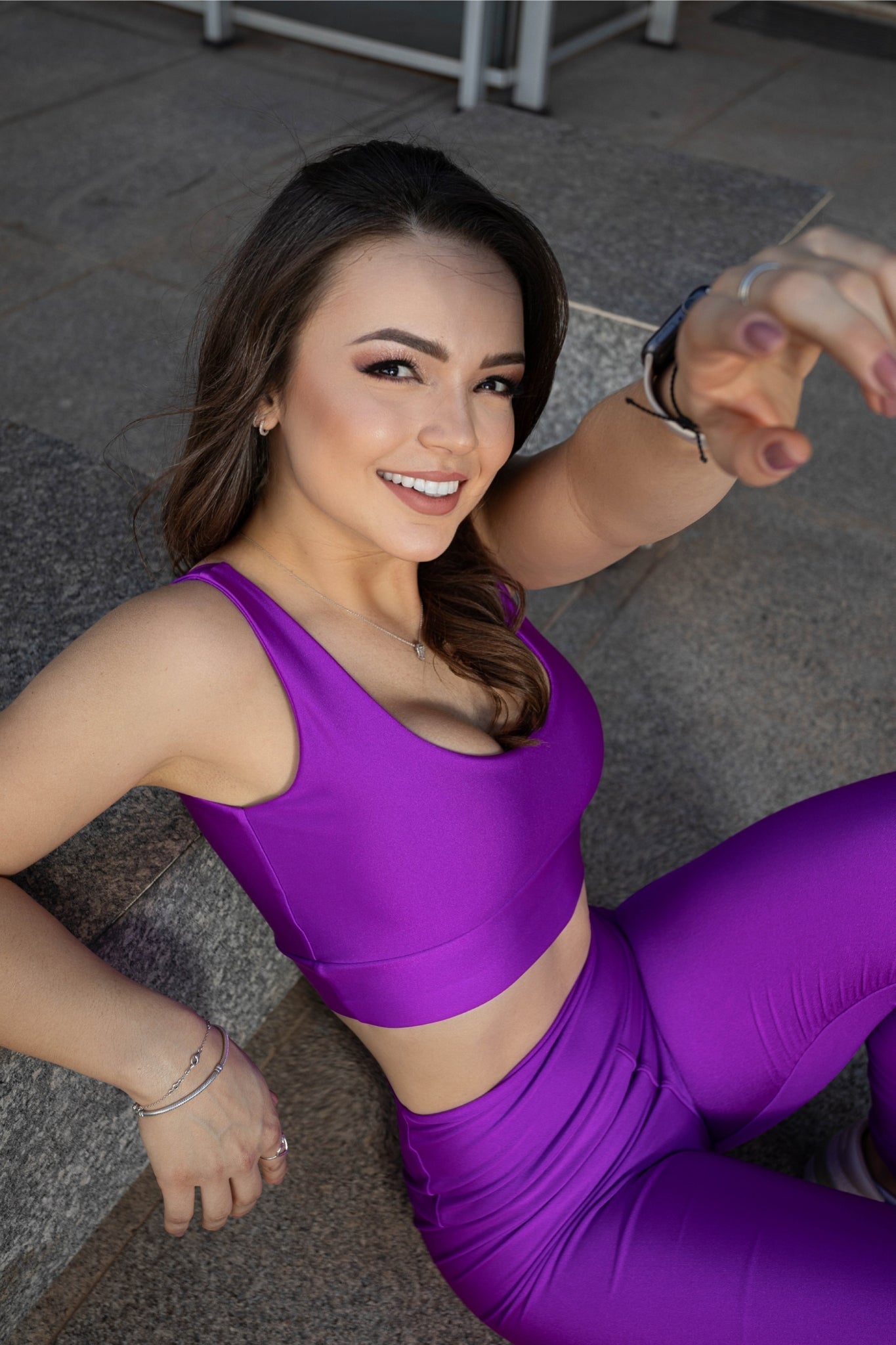 Conjunto Fitness Glow Morado