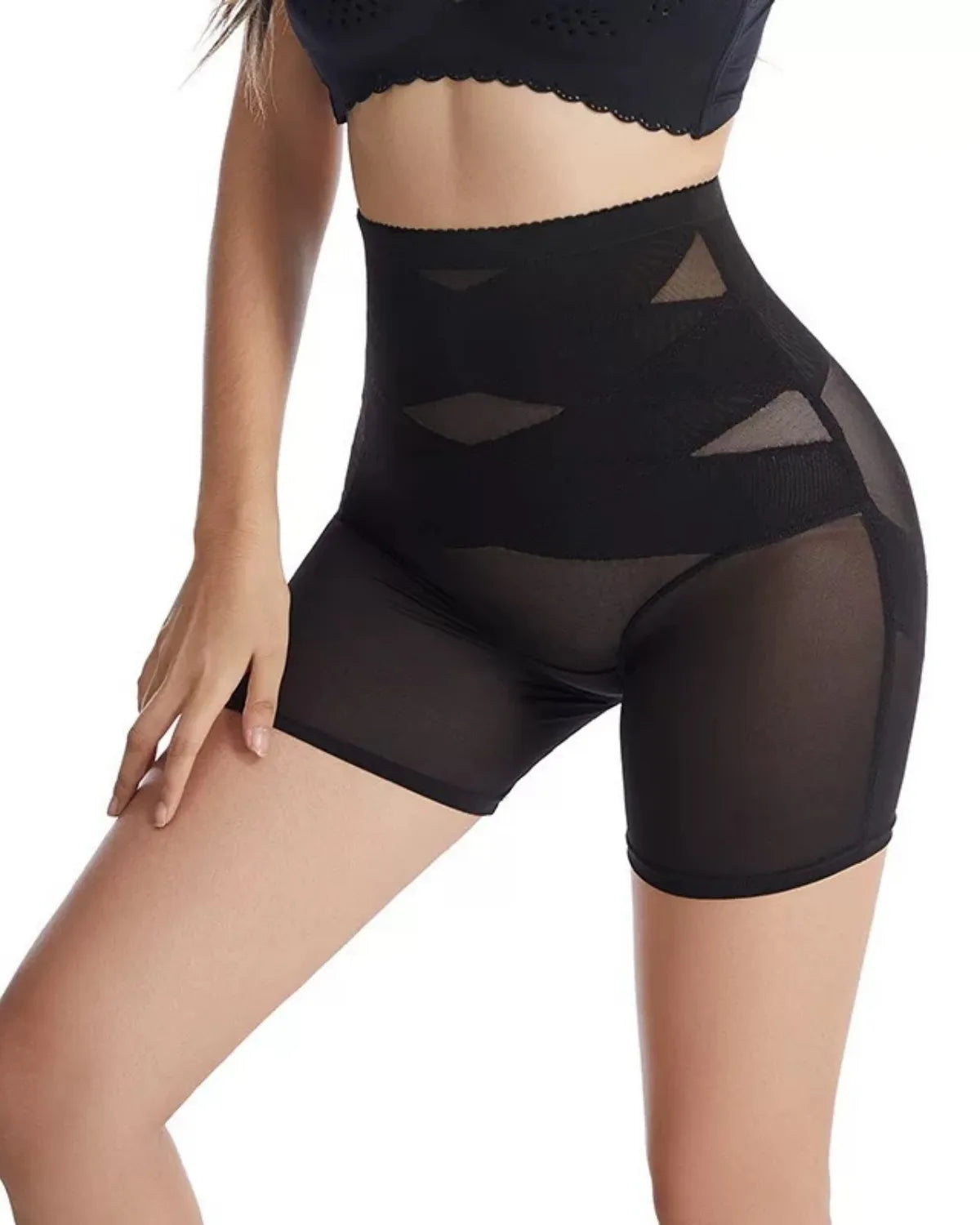 Pantalones cortos moldeadores de abdomen y cintura alta