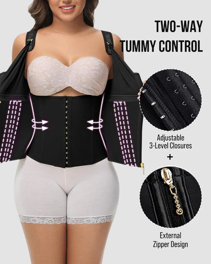 Faja de cintura con control abdominal de doble capa y sujetador