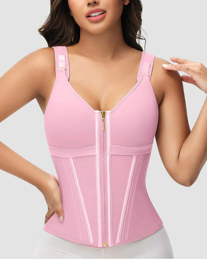 Faja de cintura con control abdominal de doble capa y sujetador