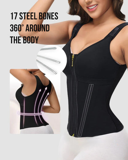 Faja de cintura con control abdominal de doble capa y sujetador